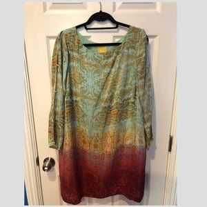 Anthropologie Silk Shift Dress